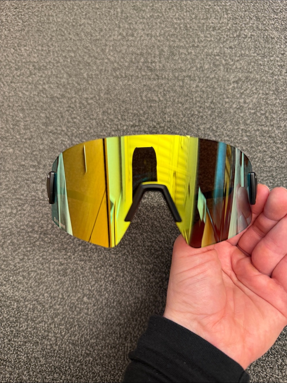 Optic Nerve FixieBLAST Shield Sunglasses in Black / Brown / Gold